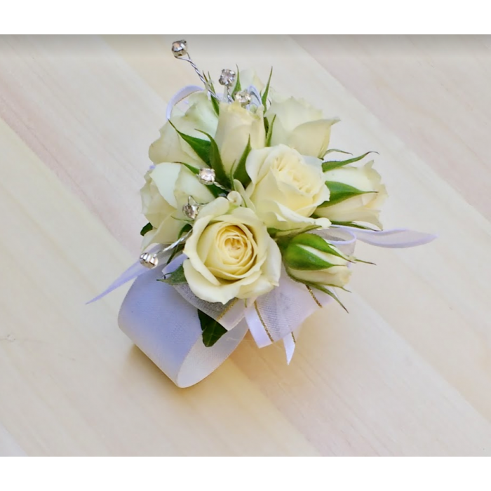 White Rose Wrist Corsage